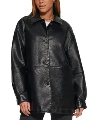 リーバイス レディース アウター ジャケット・ブルゾン ヴィンテージ ブレザー レザー フェイクレザー Levis Womens Faux Leather Relaxed Vintage Look Bのサムネイル