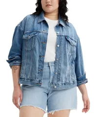 リーバイス レディース アウター ジャケット・ブルゾン コットン ジャケット Levis Womens 90s Cotton Trucker Jacket XS4X Turning Headsのサムネイル