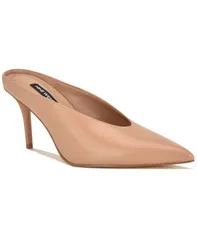 ナインウェスト レディース シューズ スリッポン・ローファー Nine West Womens Verra SlipOn Stiletto Mule Pumps Naturalのサムネイル