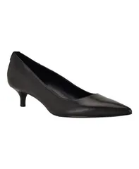 カルバンクライン レディース シューズ スリッポン・ローファー ヒール Calvin Klein Womens Roxanna SlipOn Kitten Heel Pumps Black Leathのサムネイル