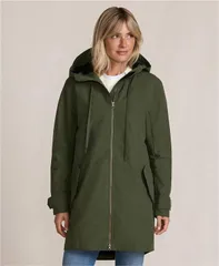 【送料無料】 ランズエンド レディース ジャケット・ブルゾン アウター Womens Squall ALine Rain Jacket Darkest oliveのサムネイル