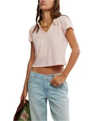 【送料無料】 フリーピープル レディース Tシャツ トップス Womens We The Free Take 2 TShirt Blushing Peony Comboのサムネイル
