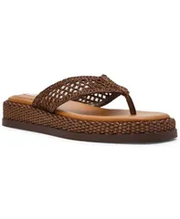 スティーブ マデン レディース シューズ スリッポン・ローファー サンダル Steve Madden Womens Bella Flatform SlipOn Thong Sandals Dark Bのサムネイル