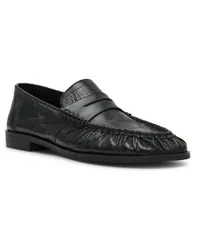 スティーブ マデン レディース シューズ スリッポン・ローファー Steve Madden Womens Hartly Softailored Loafers Black Crinke Leatherのサムネイル
