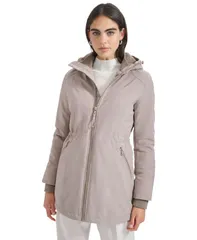 カルバンクライン レディース アウター ジャケット・ブルゾン コート Calvin Klein Womens Hooded FauxFurLined Anorak Raincoat Caramelのサムネイル