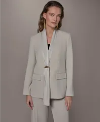 ダナ キャラン ニューヨーク レディース アウター ジャケット・ブルゾン ドレープ ブレザー Donna Karanew York Womens Draped Necktie Fitted Blazeのサムネイル