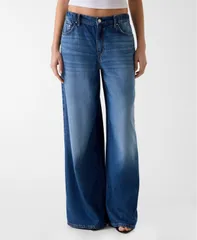 ゲス レディース ボトムス デニムパンツ ジーンズ GUESS Womens Loose WideLeg Jeans Cartagena Bayのサムネイル