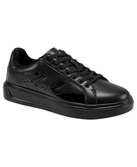 カール ラガーフェルド メンズ シューズ スニーカー レース ロゴ Karlagerfeld Mens I Density Logo LaceUp Sneakers Black ブラックのサムネイル