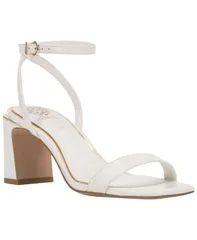 ヴィンスカムート レディース シューズ サンダル ヒール Vince Camuto Womens Hamda TwoPiece BlockHeel Dressandals Bianco Glazedのサムネイル