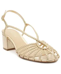 アレッツォ レディース シューズ サンダル Arezzo Womens Paola Mid Block Sandals Platinoのサムネイル