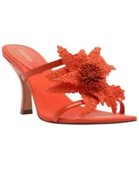 アレッツォ レディース シューズ サンダル フラワー柄 フラワー Arezzo Womens Cali Floral High Stiletto Sandals Tropical Orange オレンのサムネイル