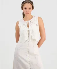 ラッキーブランド レディース トップス シャツ コットン レース Lucky Brand Womens Festivalacey Fly Away Cotton Top Cream クリームのサムネイル