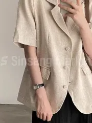 迅速発送 リネン ジャケット ハーフパンツ セットのサムネイル