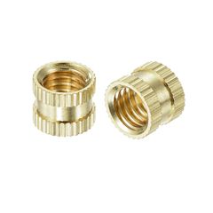 メスねじ真鍮ノブ付き挿入ナット M8 x 8mm L x 10mm OD 80個c581