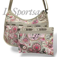 【MY0986】LeSportsac レスポートサック ショルダーバッグ ポーチ付き 2点セット 斜め掛け 肩掛け ナイロン 柄 ファスナー レディースのサムネイル