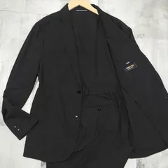 洗える【美品】SHIPS シップス CORDURA COOLMAX グレンチェック スーツ セットアップ Lサイズ ウール混 ブラウン 茶色  ストレッチ 2B 2ボタン シングル ウエストゴム仕様 薄手のサムネイル