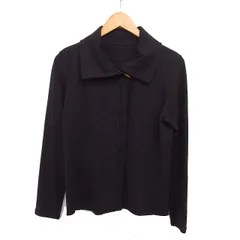 ギャバジンケーティー Gabardine K.T ニット ジャケット アウター ウール 比翼仕立て 裏地なし 9 ダークブラウン /NT4のサムネイル
