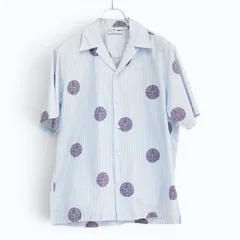 BlackEyePatch 20周年 Kamon 家紋 オープンカラーシャツ L ブルーのサムネイル