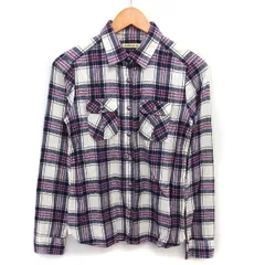 ジャクソンマティス JACKSON MATISSE ネルシャツ チェック エルボーパッチ コットン 綿 ステンカラー 長袖 F オフホワイト /NT18のサムネイル