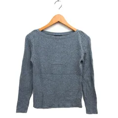 ミミ&ロジャー mimi&roger ボートネック ニット カットソー リブ コットン混 クロップド 長袖 F グレー /NT25のサムネイル