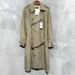 レディース S-M A.P.C. アー・ペー・セー リネン シルク ダブル トレンチコートのサムネイル