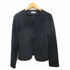 ナラカミーチェ NARA CAMICIE ノーカラージャケット コットン シンプル 1 ネイビー 紺 /KT18のサムネイル