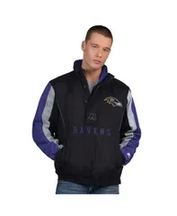 スターター メンズ アウター ジャケット・ブルゾン Starter Mens Black Baltimore Ravens Thursday Night Gridiron HalfZip Jacketのサムネイル