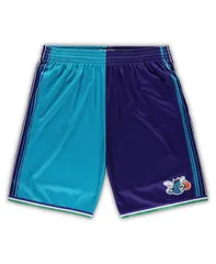 ミッチェルネス メンズ ボトムス ハーフパンツ・ショーツ トール ショートパンツ Mitchell Ness Mens Teal Purple Charlotte Hornets Big and Taのサムネイル