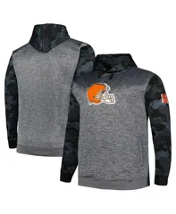 ファナティクス メンズ アウター パーカー・スウェットール Fanatics Mens Heather Charcoal Cleveland Browns Big and Tall Camo Pullのサムネイル