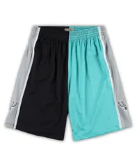 ミッチェルネス メンズ ボトムス ハーフパンツ・ショーツ トール ショートパンツ Mitchell Ness Mens Black Teal San Antonio Spurs Big and Talのサムネイル