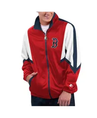 スターター メンズ アウター ジャケット・ブルゾン ジャケット Starter Mens Red Boston Red Sox Lead Runner FullZip Jacket Red レッドのサムネイル