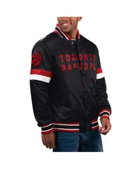 スターター メンズ アウター ジャケット・ブルゾン サテン ジャケット Starter Mens Black Toronto Raptors Home Game Satin FullSnap Varsのサムネイル