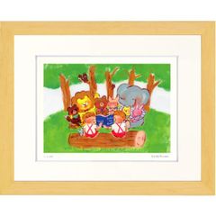 美品 スージー・スパッフォード「みんなともだち」版画 直筆サイン入