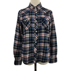 サムシング something シャツ ネル カジュアル スタンダード チェック 長袖 M 紺 白 ネイビー ホワイトのサムネイル
