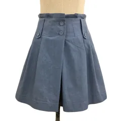 エフデ ef-de パンツ キュロット ショート 無地 7 水色 ライトブルーのサムネイル