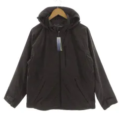 クロコダイル CROCODILE ジャケット 1604-15404 スタンドカラー フード 撥水加工 ストレッチ ジップアップ ロゴ ブラウン系 グレーブラウン Mのサムネイル