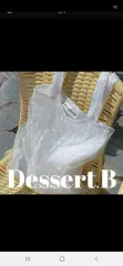 Dessert B 白 シフォン エコバッグ トートバッグのサムネイル