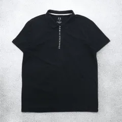 A|X ARMANI EXCHANGE ハーフジップ ポロシャツ XL ブラック コットンのサムネイル