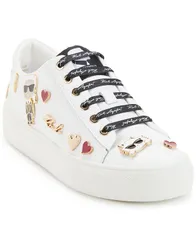 カール ラガーフェルド レディース シューズ スニーカー レース KARL LAGERFELD PARIS Womens Cate Pins LaceUp Sneakers White ホワイトのサムネイル