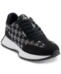 ダナ キャラン ニューヨーク レディース シューズ スニーカー DKNY Womens Naples Checkered Running Sneakers Black ブラックのサムネイル