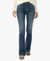 シルバー ジーンズ レディース ボトムス デニムパンツ ブーツカット ブーツ Silver Jeans Co Womens Avery High Rise Curvy Fit Bootcut Jeanのサムネイル