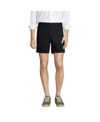 ランズエンド メンズ ボトムス ハーフパンツ・ショーツ ショートパンツ Lands End Mens Traditional Fit 6 No Iron Chino Shorts Black ブラックのサムネイル