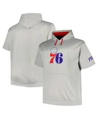 ファナティクス メンズ アウター パーカー・スウェット トール ロゴ パーカー Fanatics Mens Silver Philadelphia 76ers Big and Tall Logo Puのサムネイル