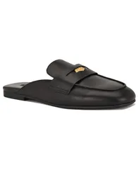 ナインウェスト レディース シューズ スリッポン・ローファー Nine West Womens Evans Penny Loafer Flat SlipOn Mules Black Leather ブのサムネイル