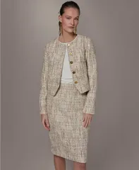 ダナ キャラン ニューヨーク レディース アウター ジャケット・ブルゾン クロップド Donna Karanew York Womens Cropped ButtonFront Jacket Darkのサムネイル