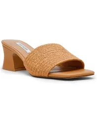 スティーブ マデン レディース シューズ スリッポン・ローファー サンダル ヒール Steve Madden Womens Frolic BellHeel SlipOn Sandals Tan Rafのサムネイル