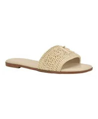 カルバンクライン レディース シューズ スリッポン・ローファー サンダル ロゴ Calvin Klein Womens Kamine Woven Logo Flat SlipOn Sandals Ivのサムネイル