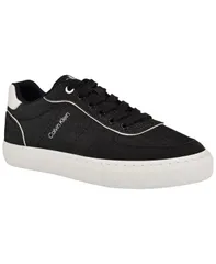 カルバンクライン レディース シューズ スニーカー デニム レース Calvin Klein Womens Caspian Denim LaceUp Sneakers Black DenimWhiteのサムネイル