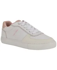 カルバンクライン レディース シューズ スニーカー デニム レース Calvin Klein Womens Caspian Denim LaceUp Sneakers White DenimLightのサムネイル