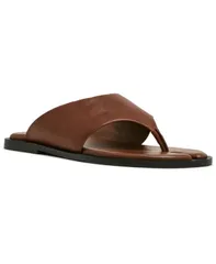 スティーブ マデン レディース シューズ スリッポン・ローファー サンダル Steve Madden Womens Illia Splitoe SlipOn Flat Sandals Cognac Lのサムネイル